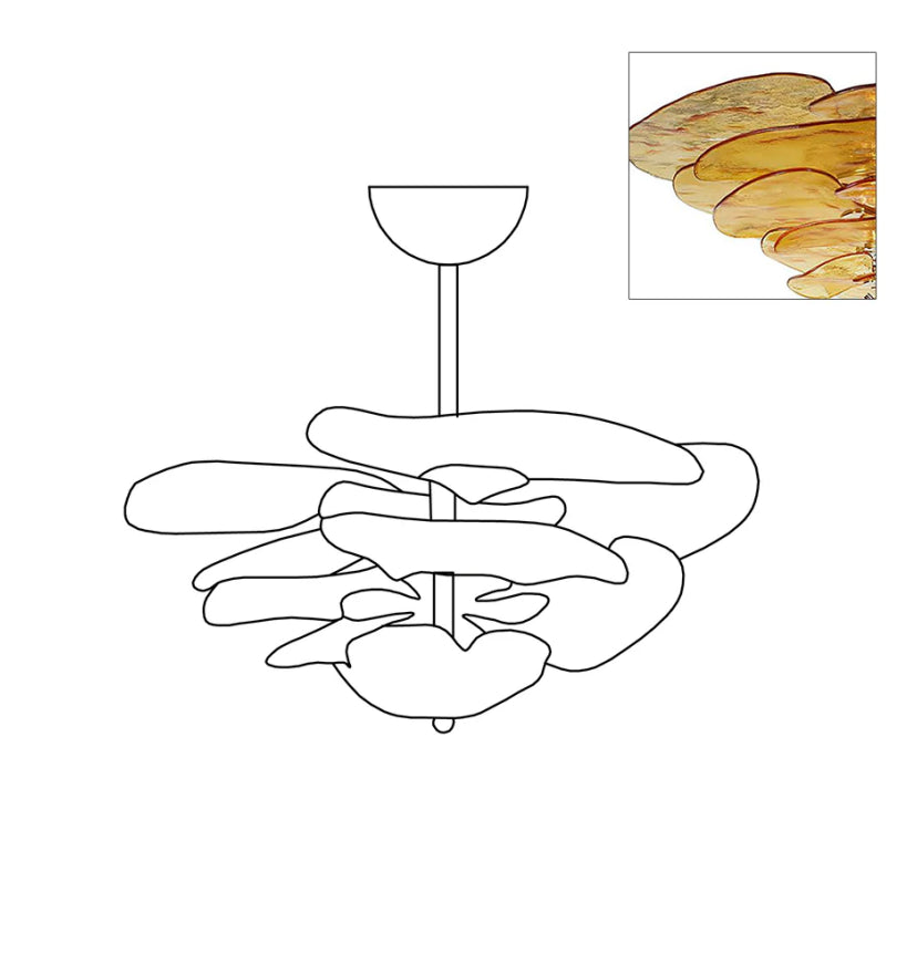 Petals Murano Chandelier - Yiarolight