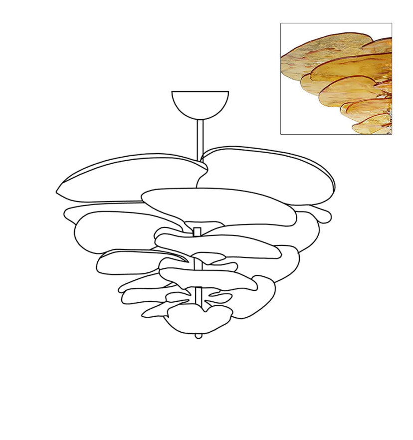 Petals Murano Chandelier - Yiarolight