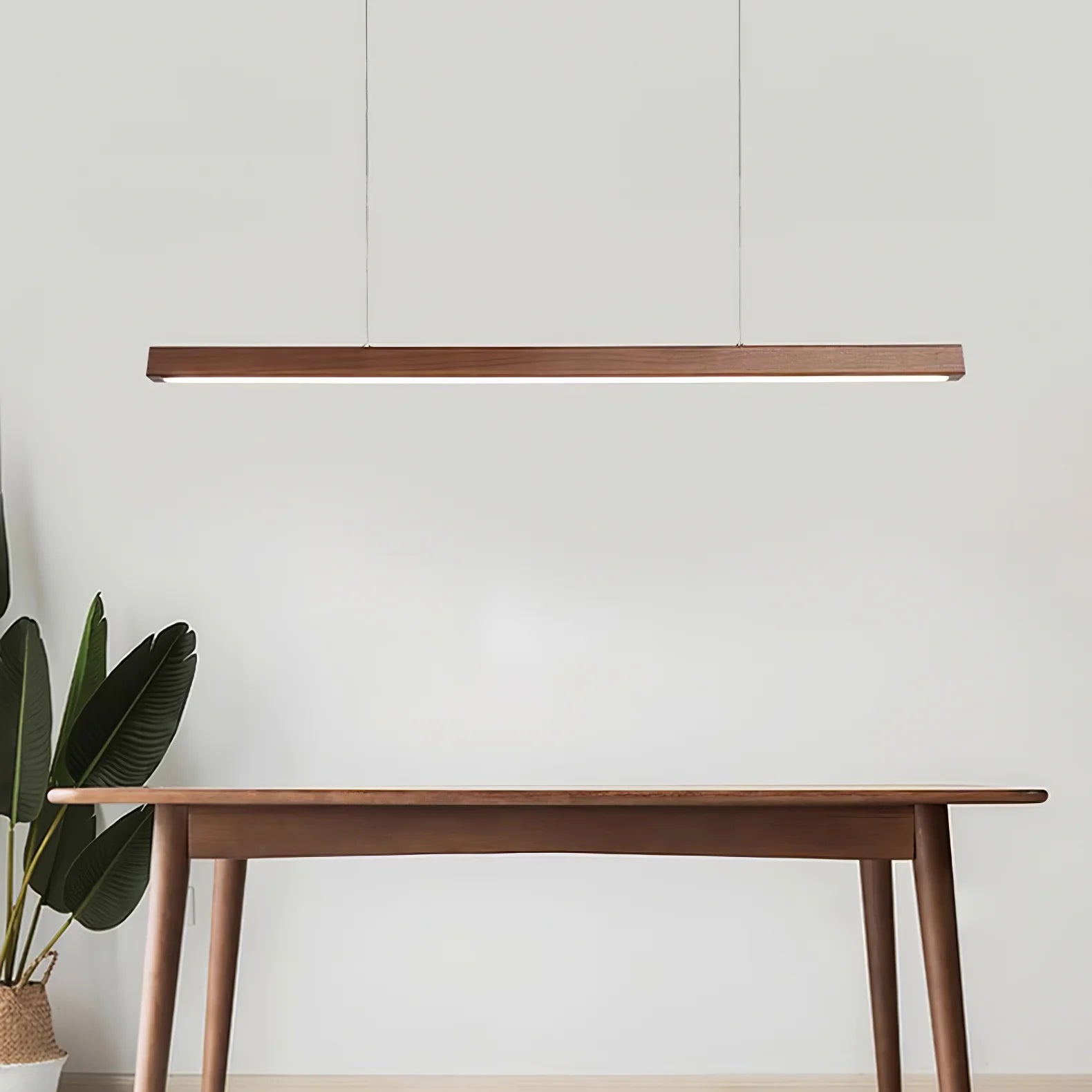 Linear Wooden Pendant Light