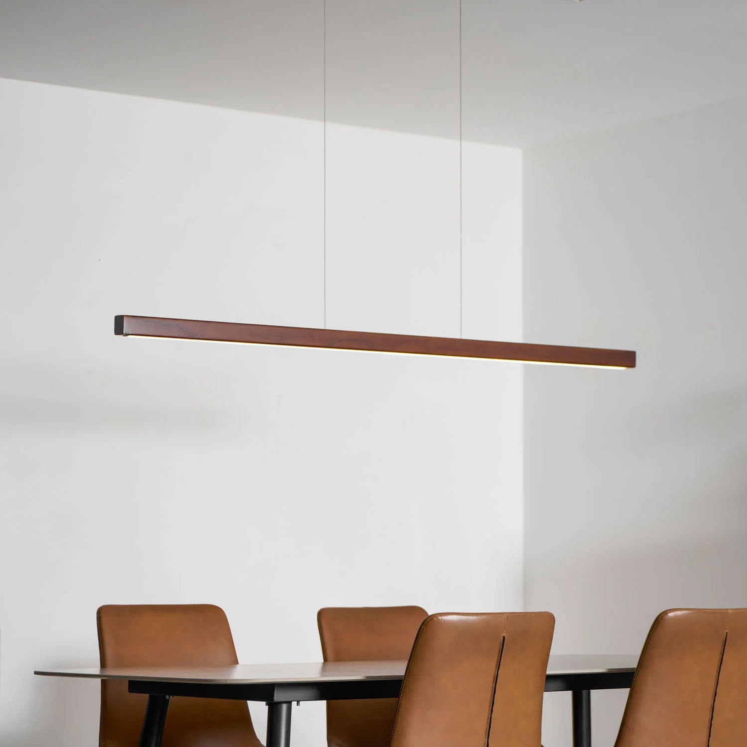 Linear Wooden Pendant Light