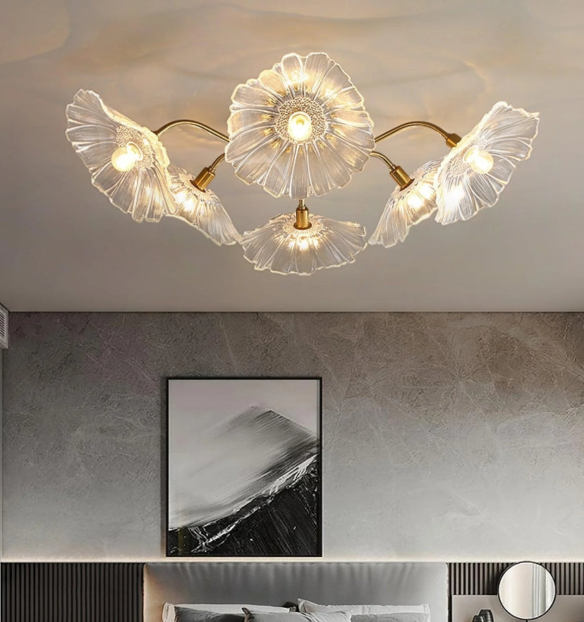 Lotus Leaf Glass Ceiling Light - Yiarolight