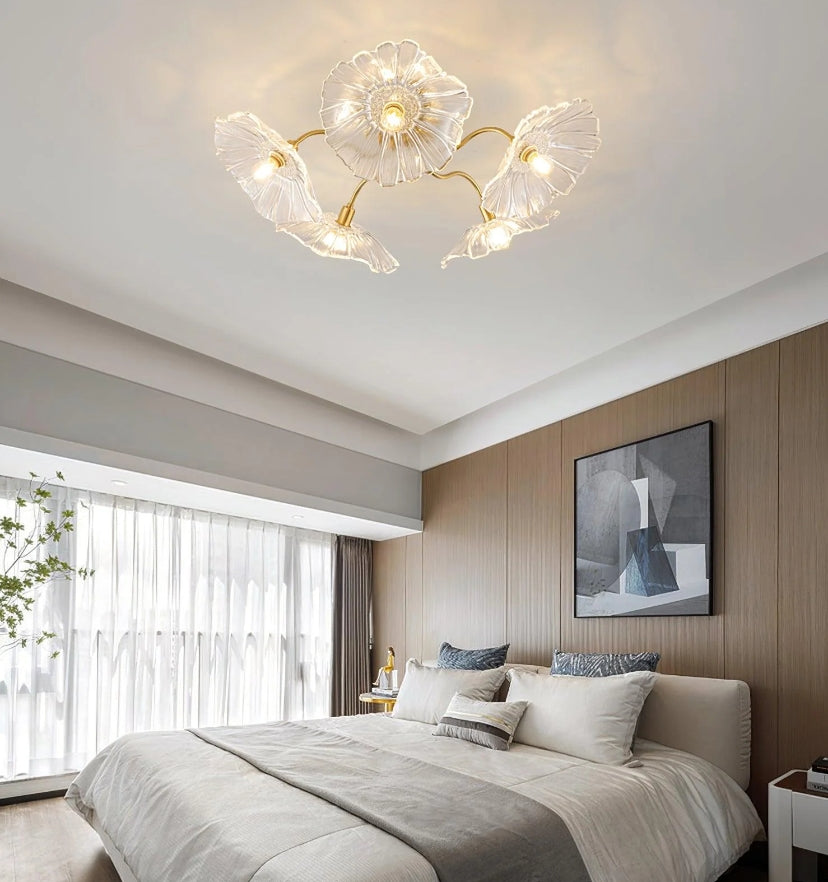 Lotus Leaf Glass Ceiling Light - Yiarolight