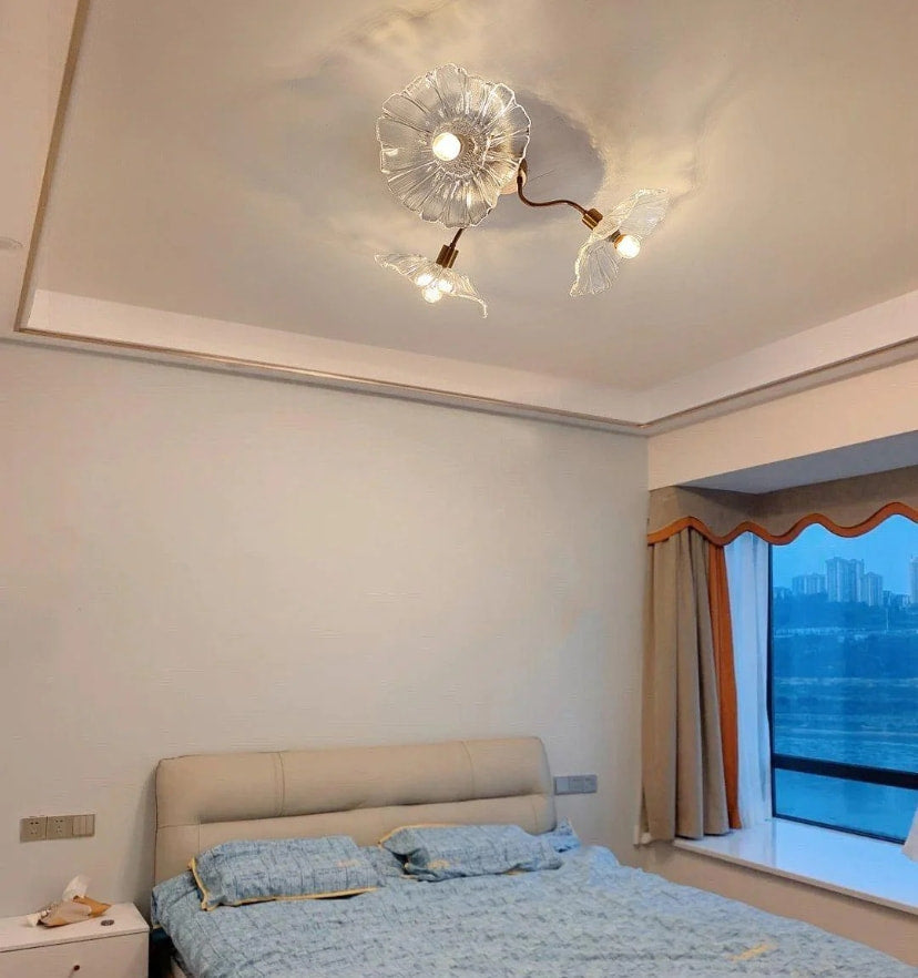 Lotus Leaf Glass Ceiling Light - Yiarolight