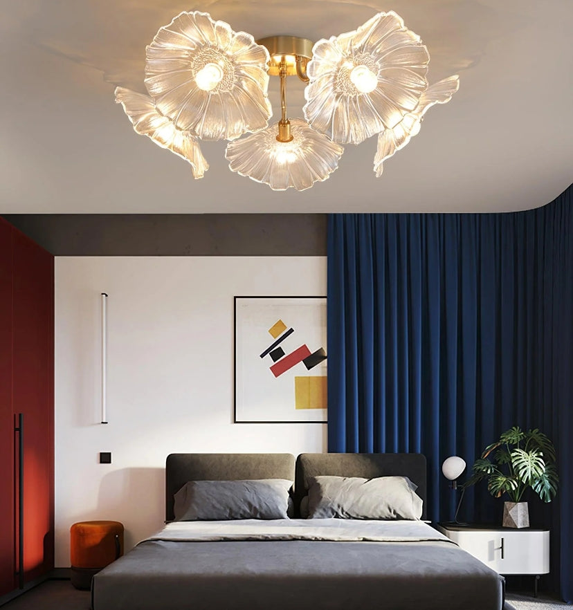 Lotus Leaf Glass Ceiling Light - Yiarolight