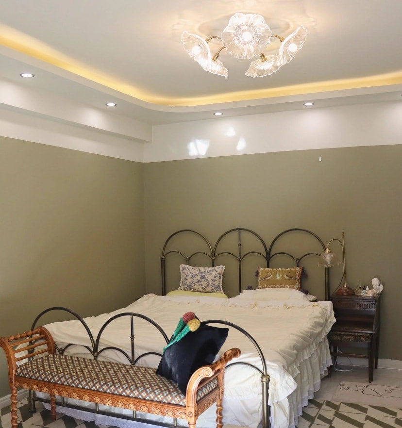 Lotus Leaf Glass Ceiling Light - Yiarolight