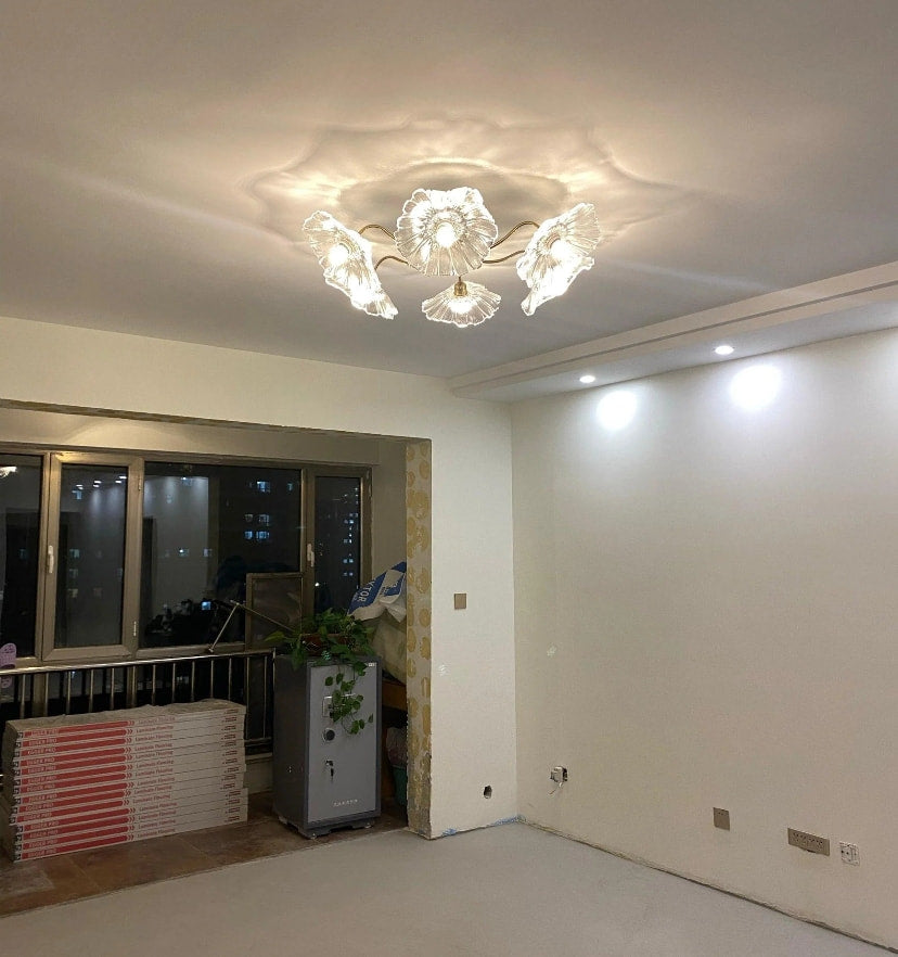 Lotus Leaf Glass Ceiling Light - Yiarolight