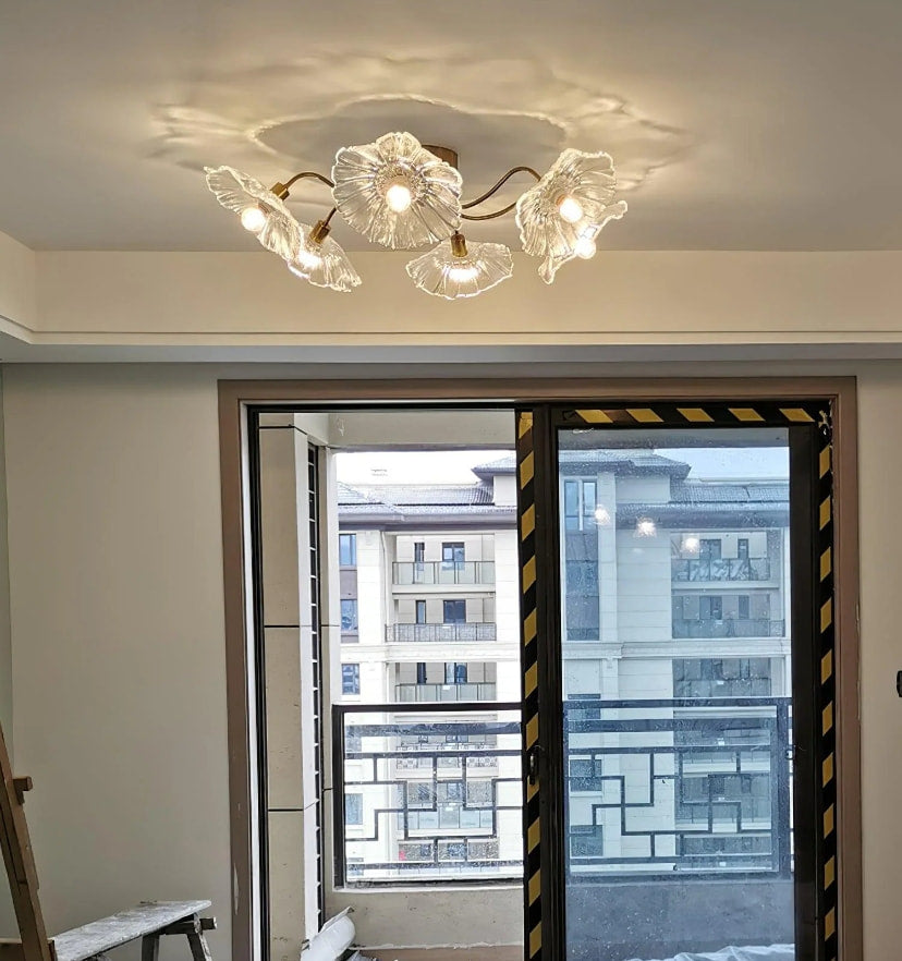 Lotus Leaf Glass Ceiling Light - Yiarolight