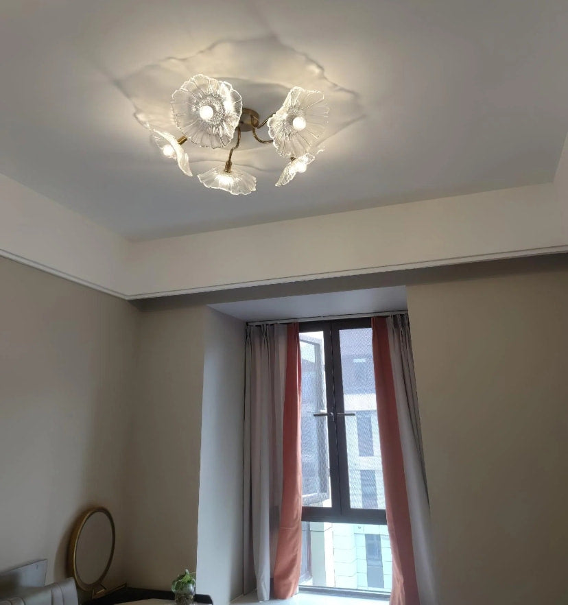 Lotus Leaf Glass Ceiling Light - Yiarolight