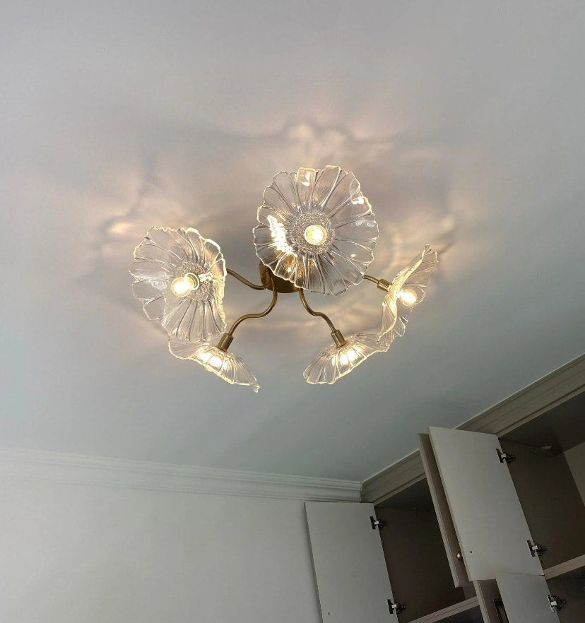 Lotus Leaf Glass Ceiling Light - Yiarolight
