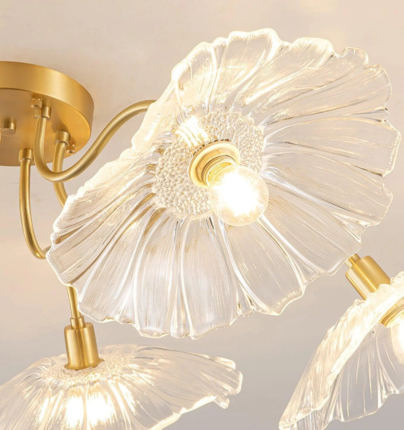 Lotus Leaf Glass Ceiling Light - Yiarolight