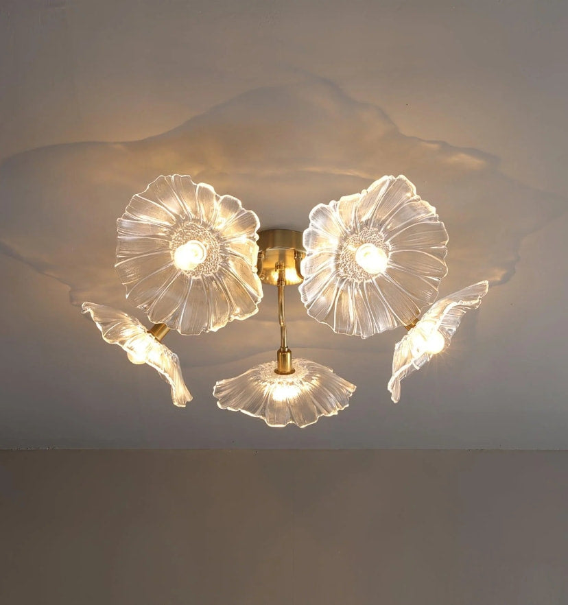 Lotus Leaf Glass Ceiling Light - Yiarolight