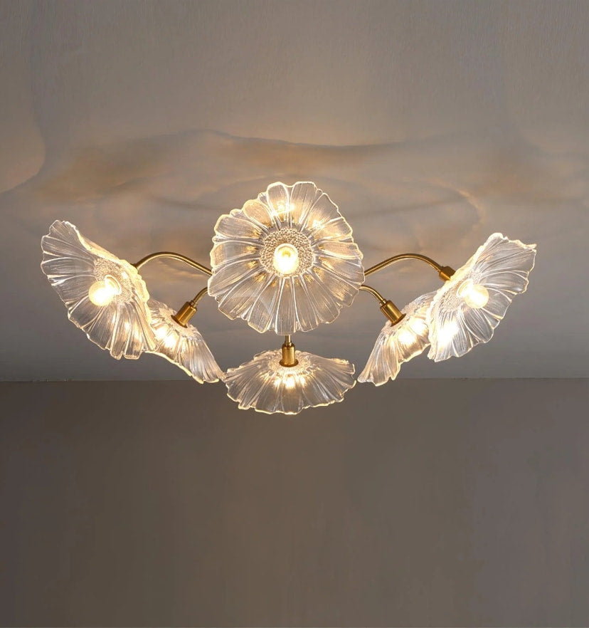 Lotus Leaf Glass Ceiling Light - Yiarolight