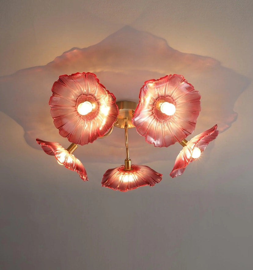 Lotus Leaf Glass Ceiling Light - Yiarolight