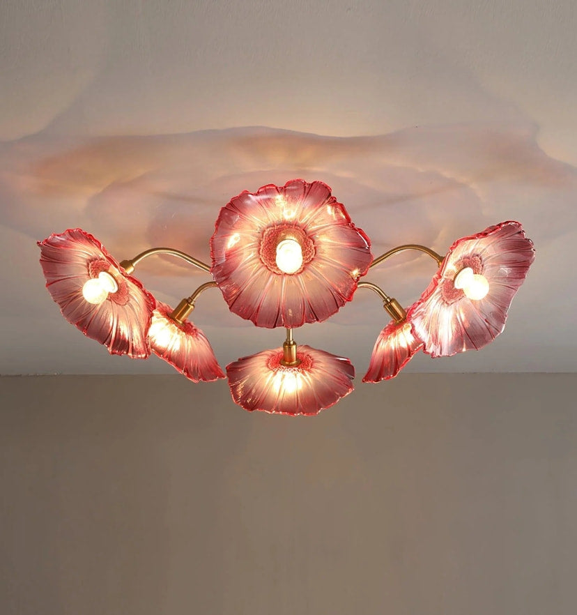 Lotus Leaf Glass Ceiling Light - Yiarolight