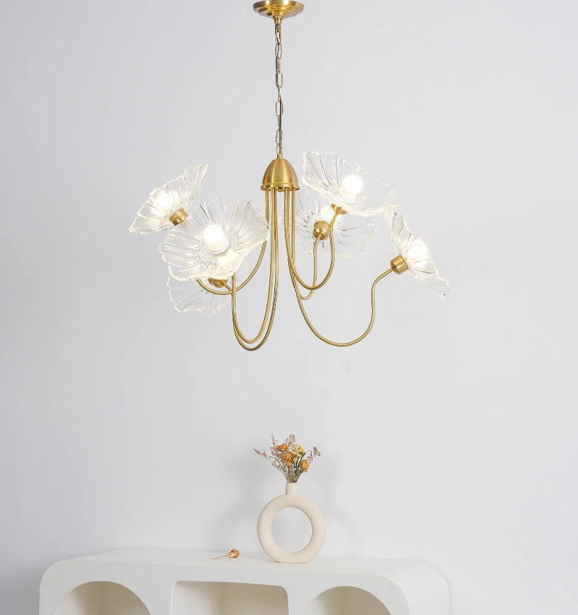 Lotus Leaf Glass Chandelier - Yiarolight
