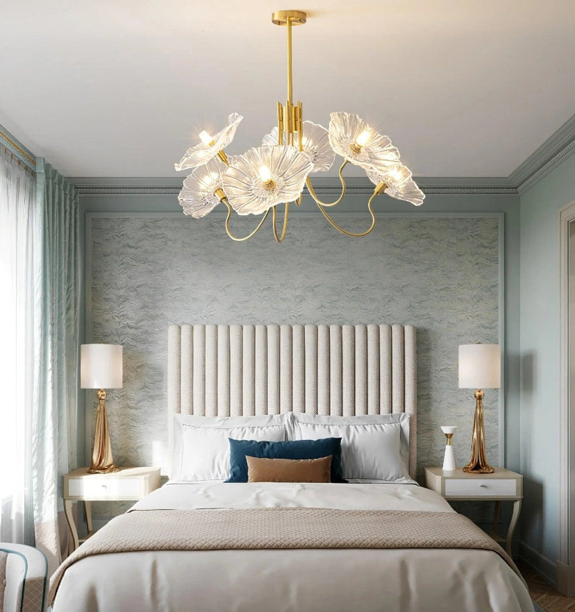 Lotus Leaf Glass Chandelier - Yiarolight