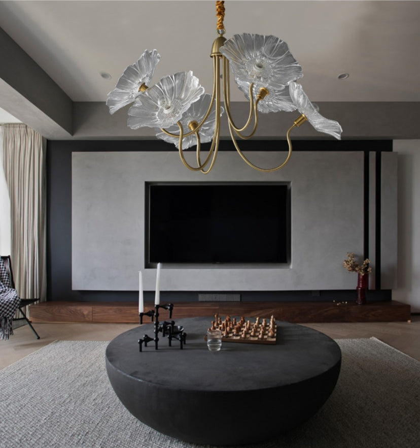 Lotus Leaf Glass Chandelier - Yiarolight