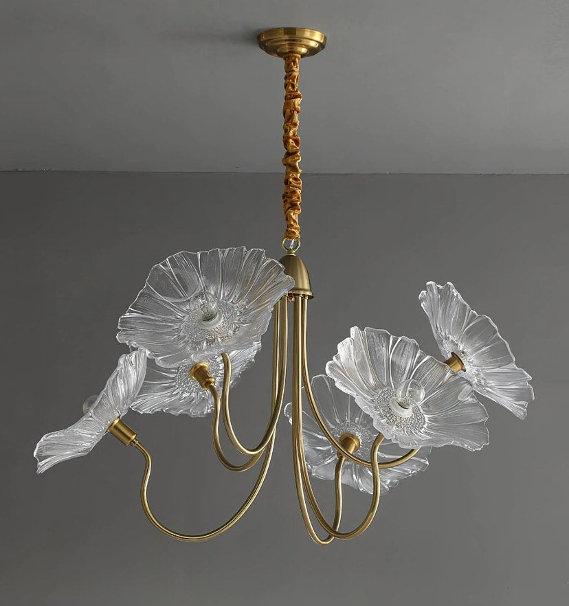 Lotus Leaf Glass Chandelier - Yiarolight