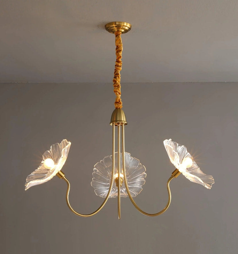 Lotus Leaf Glass Chandelier - Yiarolight
