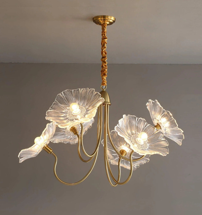 Lotus Leaf Glass Chandelier - Yiarolight