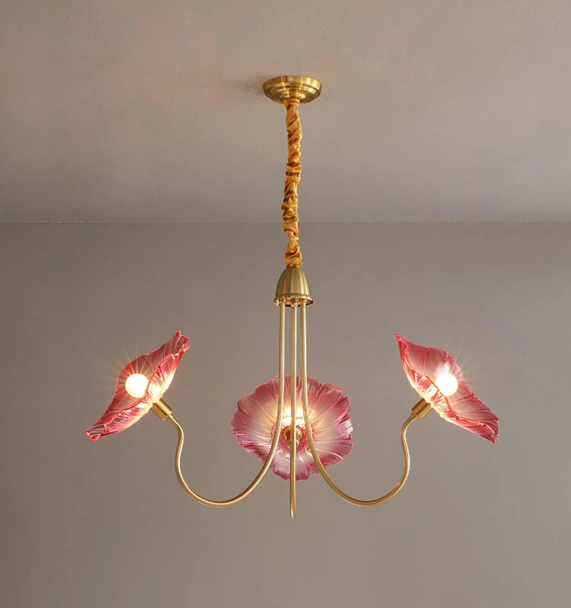 Lotus Leaf Glass Chandelier - Yiarolight