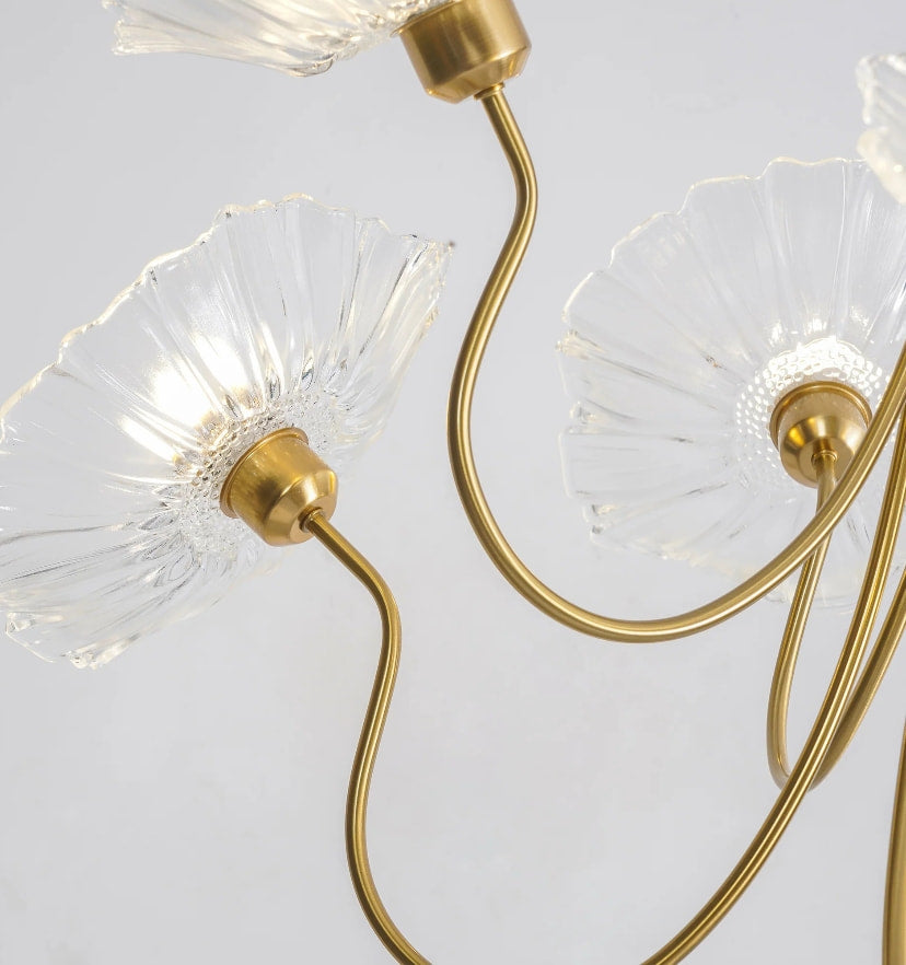Lotus Leaf Glass Chandelier - Yiarolight