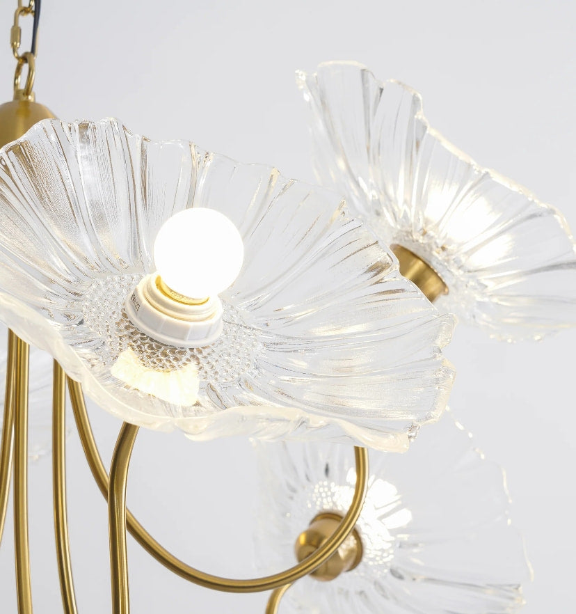 Lotus Leaf Glass Chandelier - Yiarolight