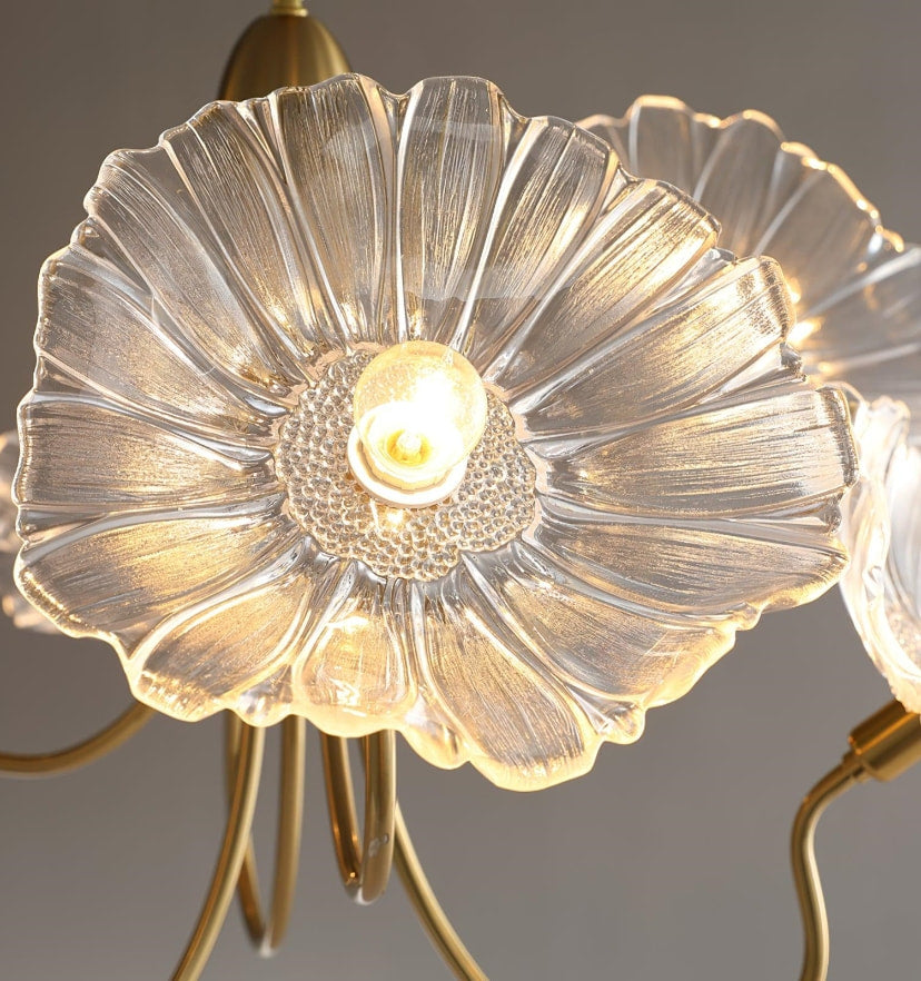 Lotus Leaf Glass Chandelier - Yiarolight