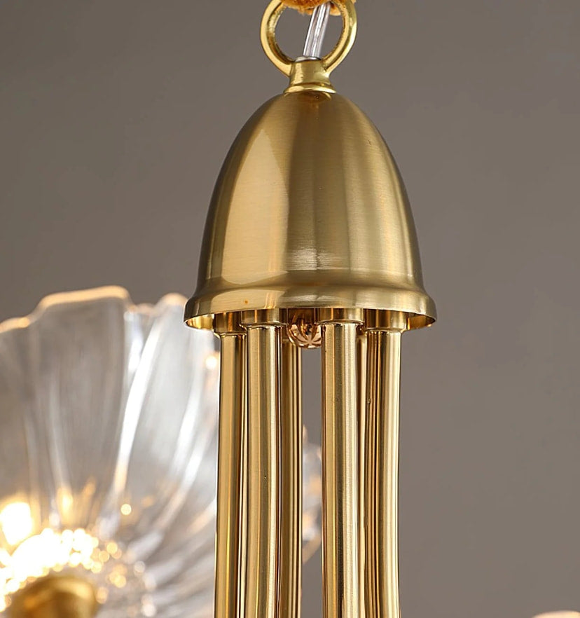 Lotus Leaf Glass Chandelier - Yiarolight