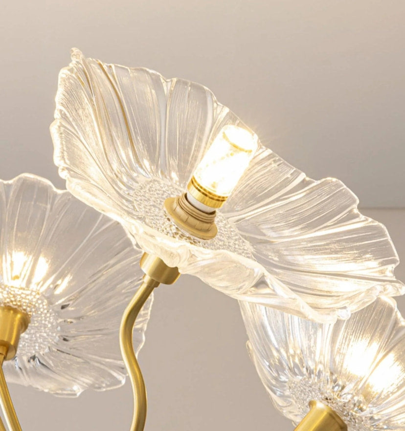 Lotus Leaf Glass Chandelier - Yiarolight