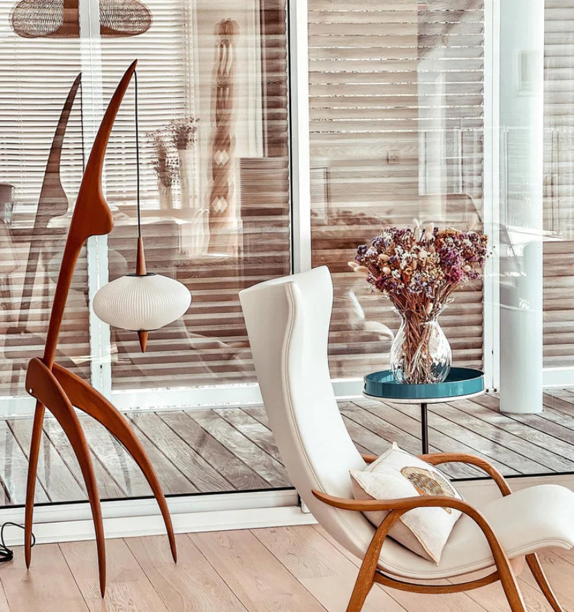 Mantis Wood Floor Lamp - Yiarolight