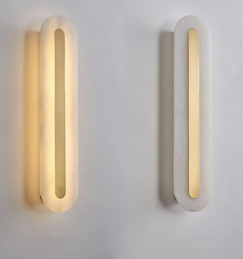 Alabaster Rounded Wall Light - Yiarolight