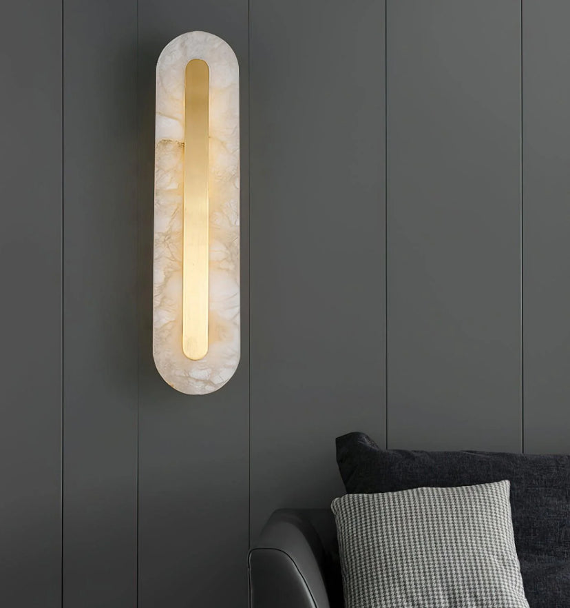 Alabaster Rounded Wall Light - Yiarolight