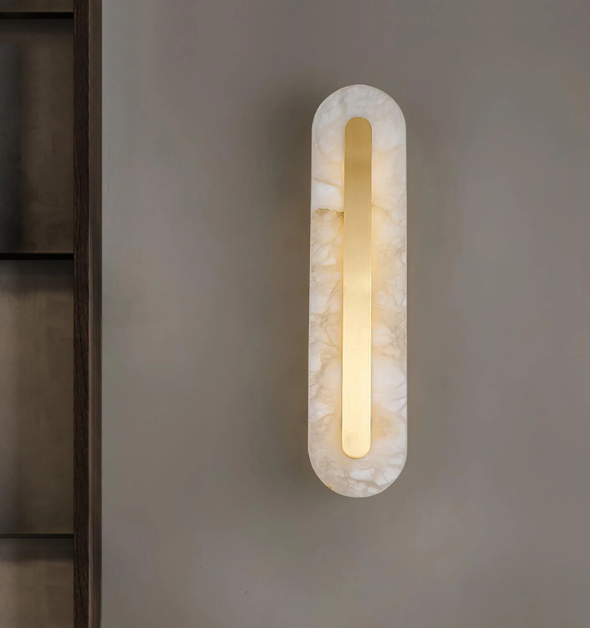 Alabaster Rounded Wall Light - Yiarolight