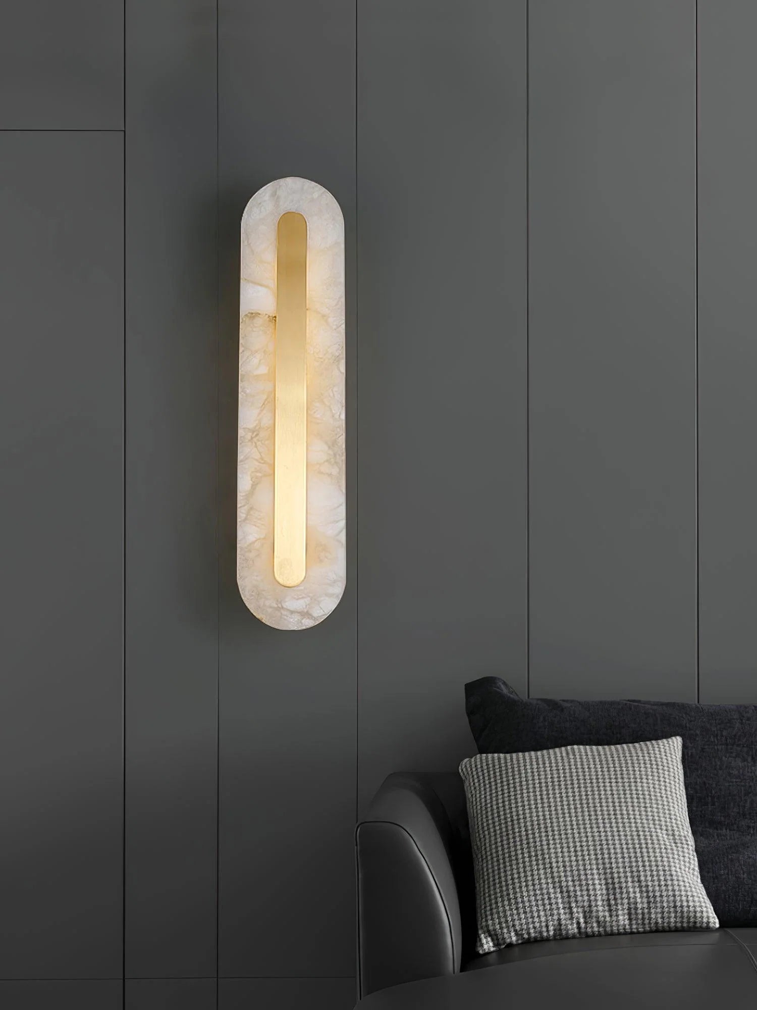 Alabaster Rounded Wall Light - Yiarolight