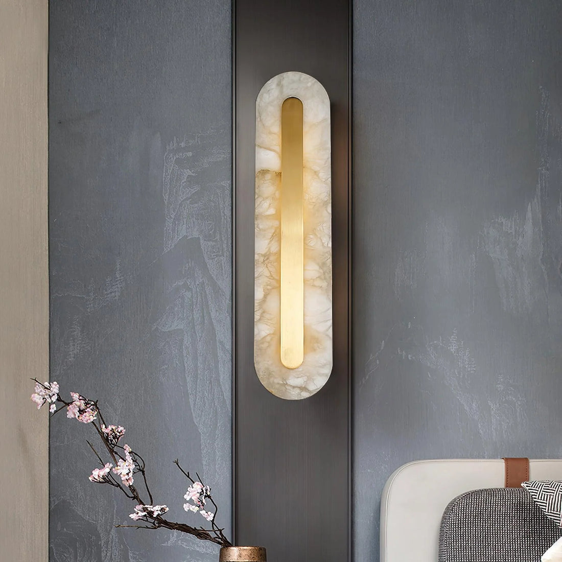 Alabaster Rounded Wall Light - Yiarolight