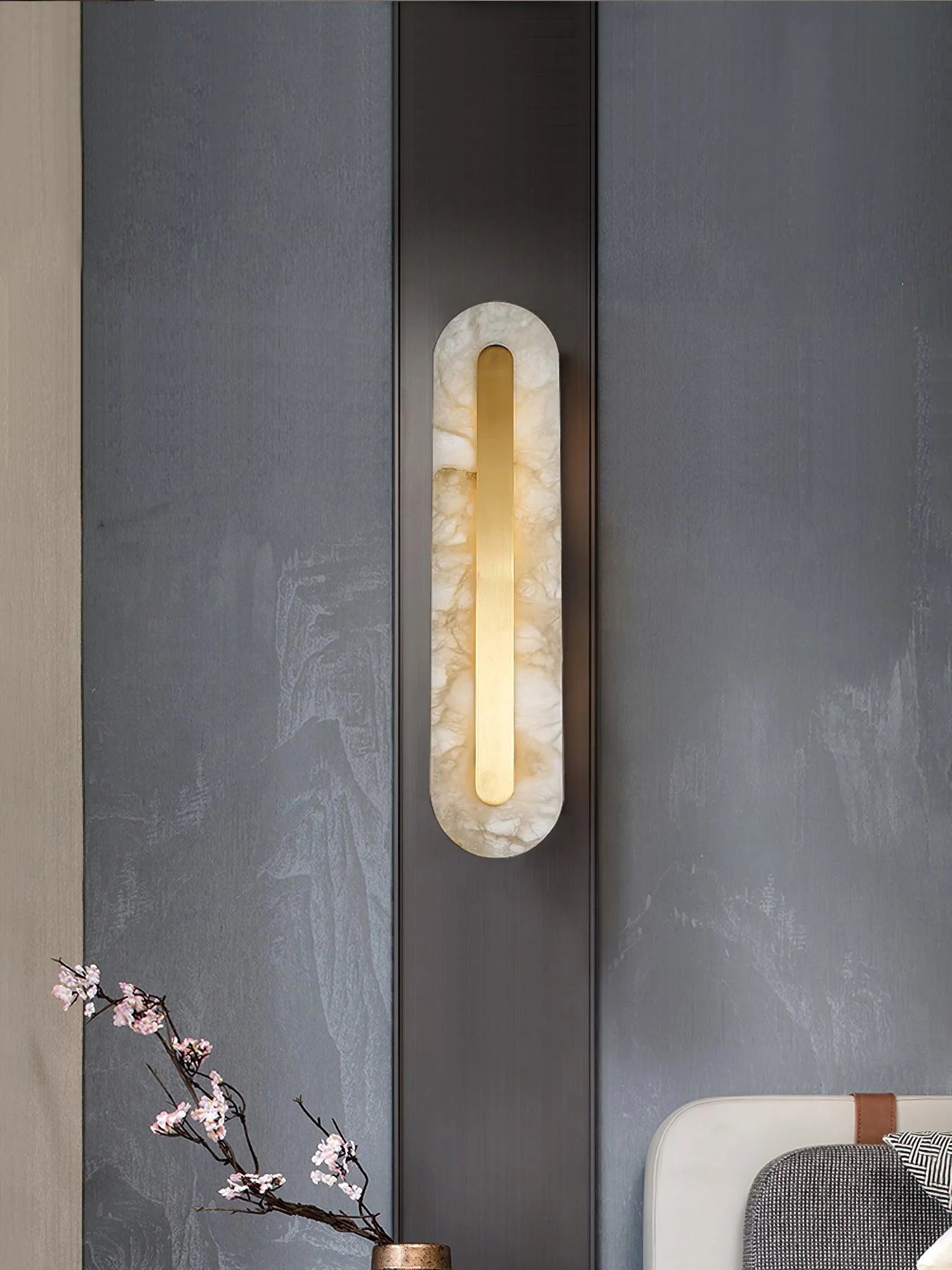 Alabaster Rounded Wall Light - Yiarolight