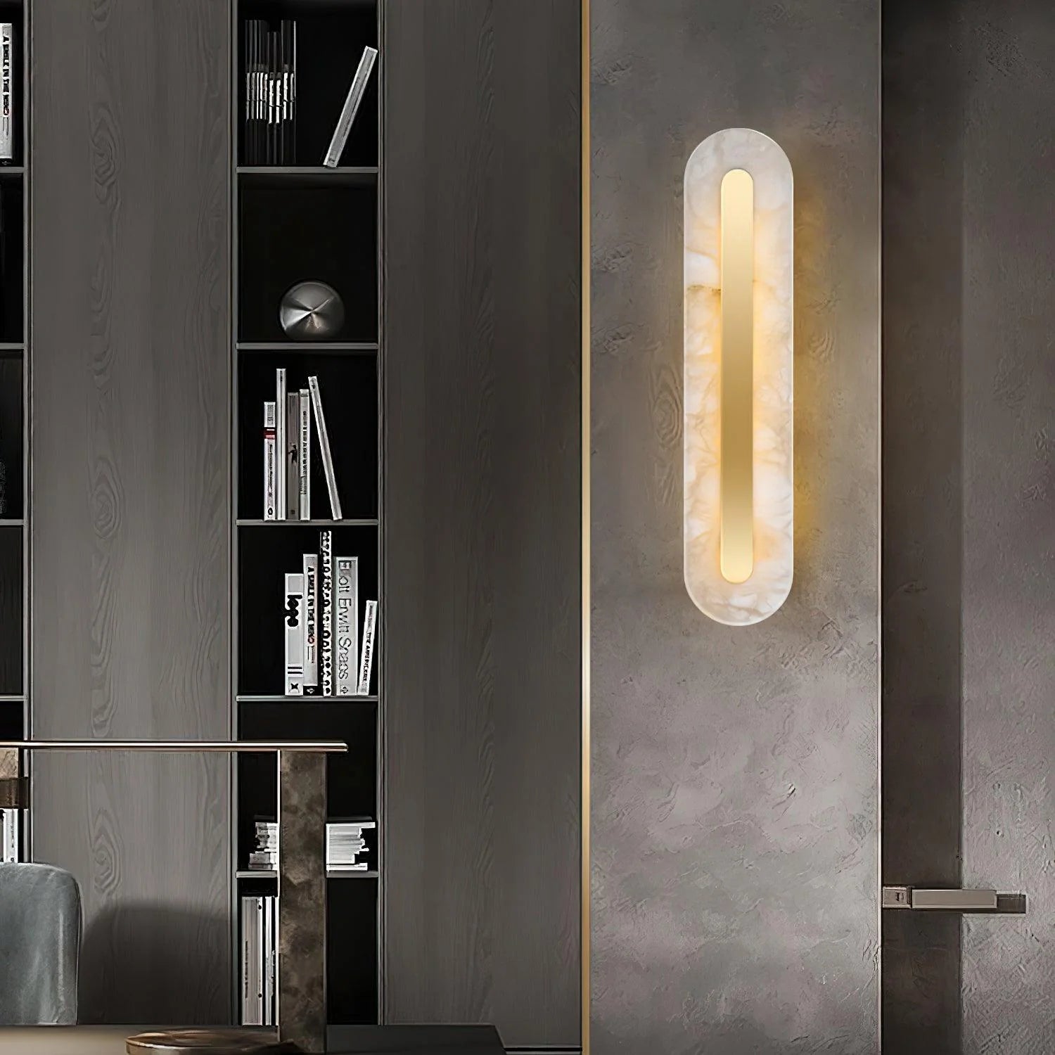Alabaster Rounded Wall Light - Yiarolight