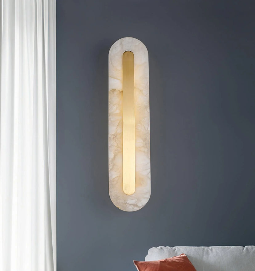 Alabaster Rounded Wall Light - Yiarolight