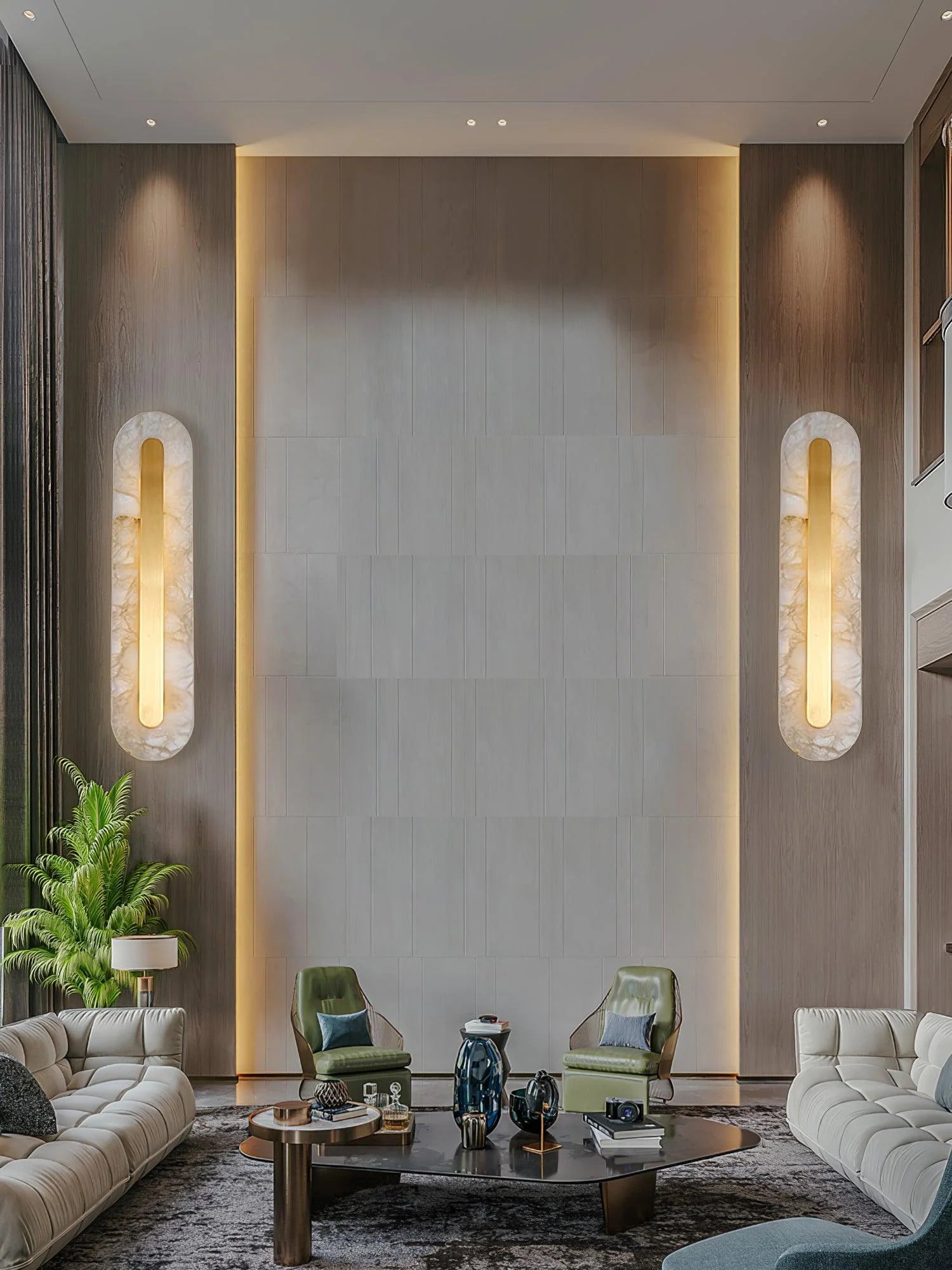 Alabaster Rounded Wall Light - Yiarolight