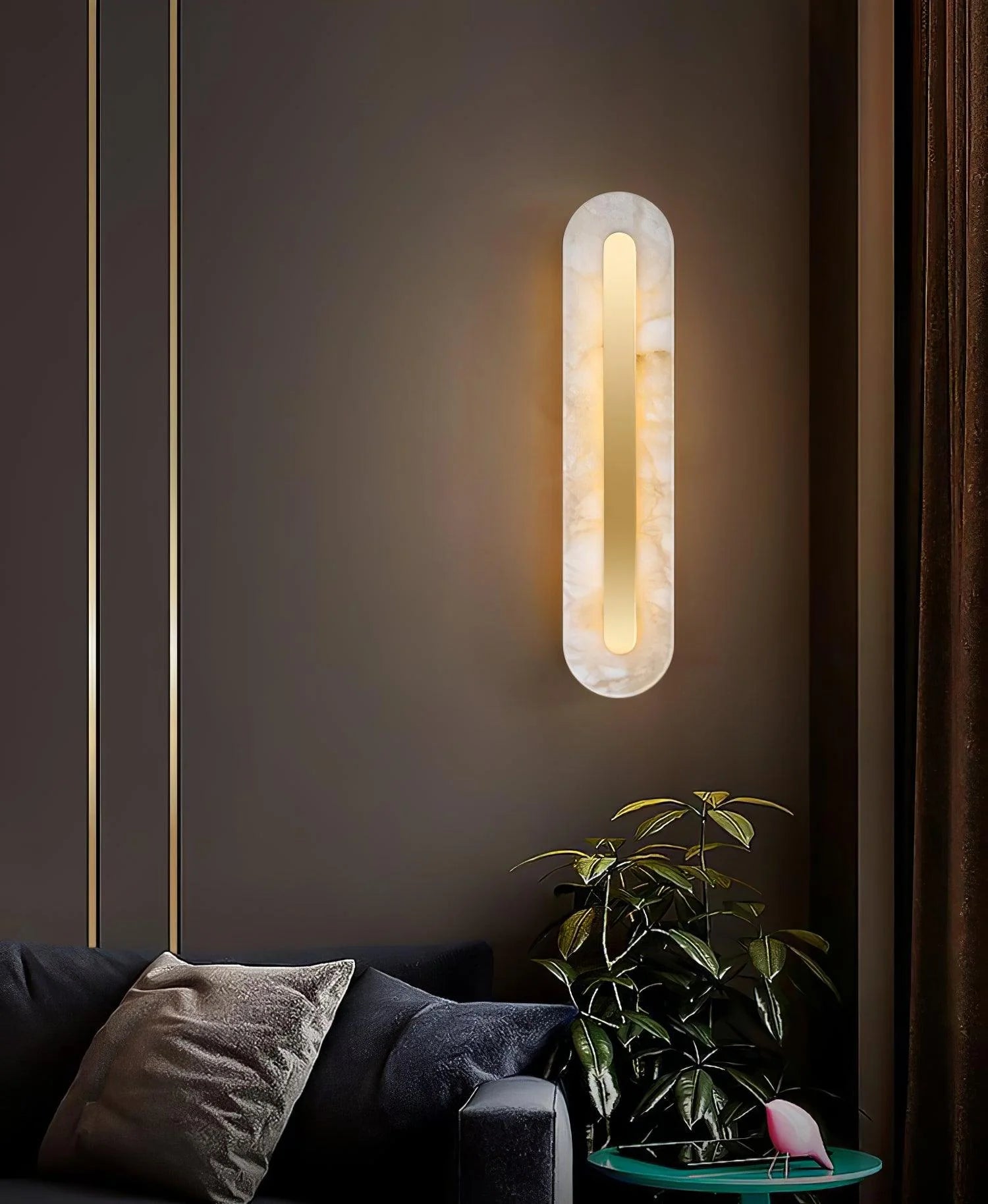 Alabaster Rounded Wall Light - Yiarolight
