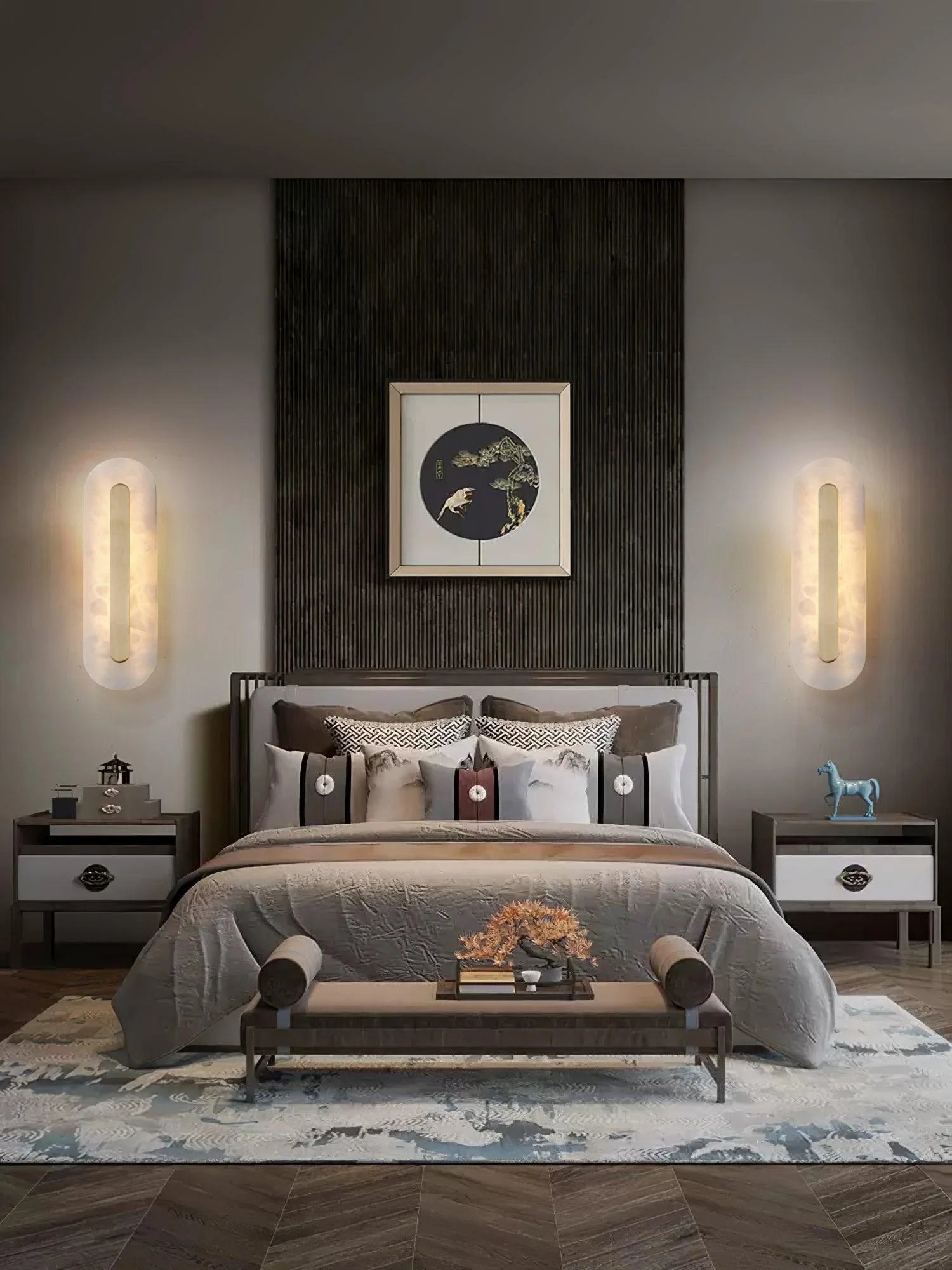 Alabaster Rounded Wall Light - Yiarolight