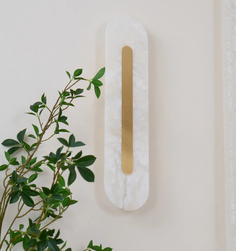 Alabaster Rounded Wall Light - Yiarolight