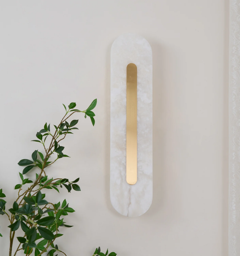Alabaster Rounded Wall Light - Yiarolight