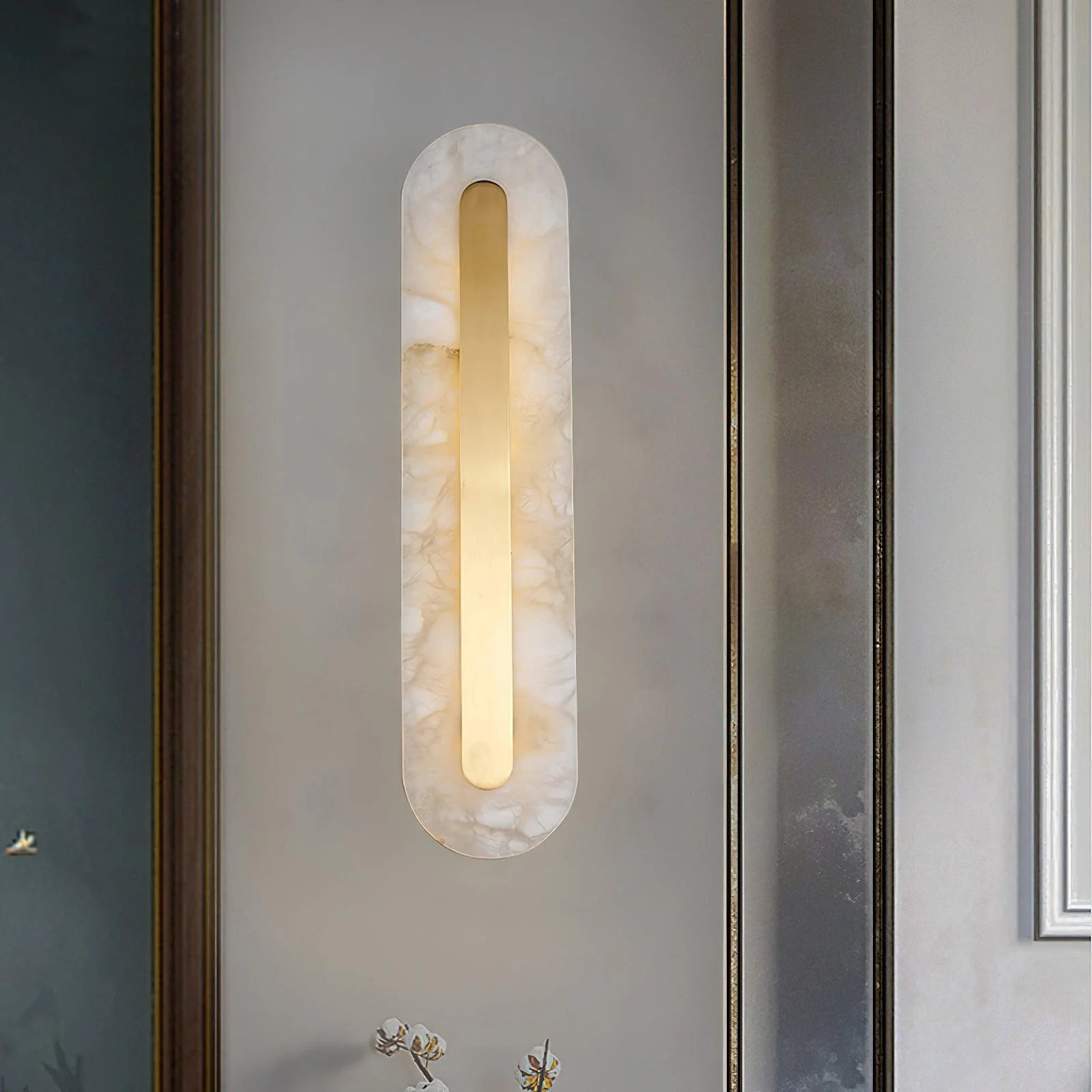 Alabaster Rounded Wall Light - Yiarolight