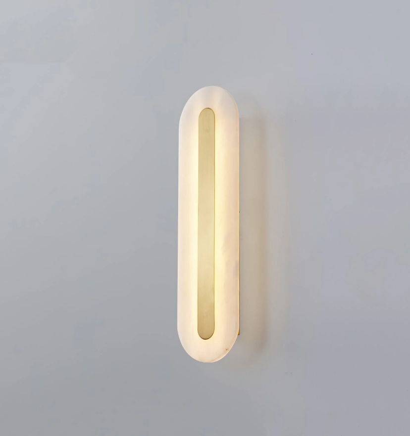Alabaster Rounded Wall Light - Yiarolight