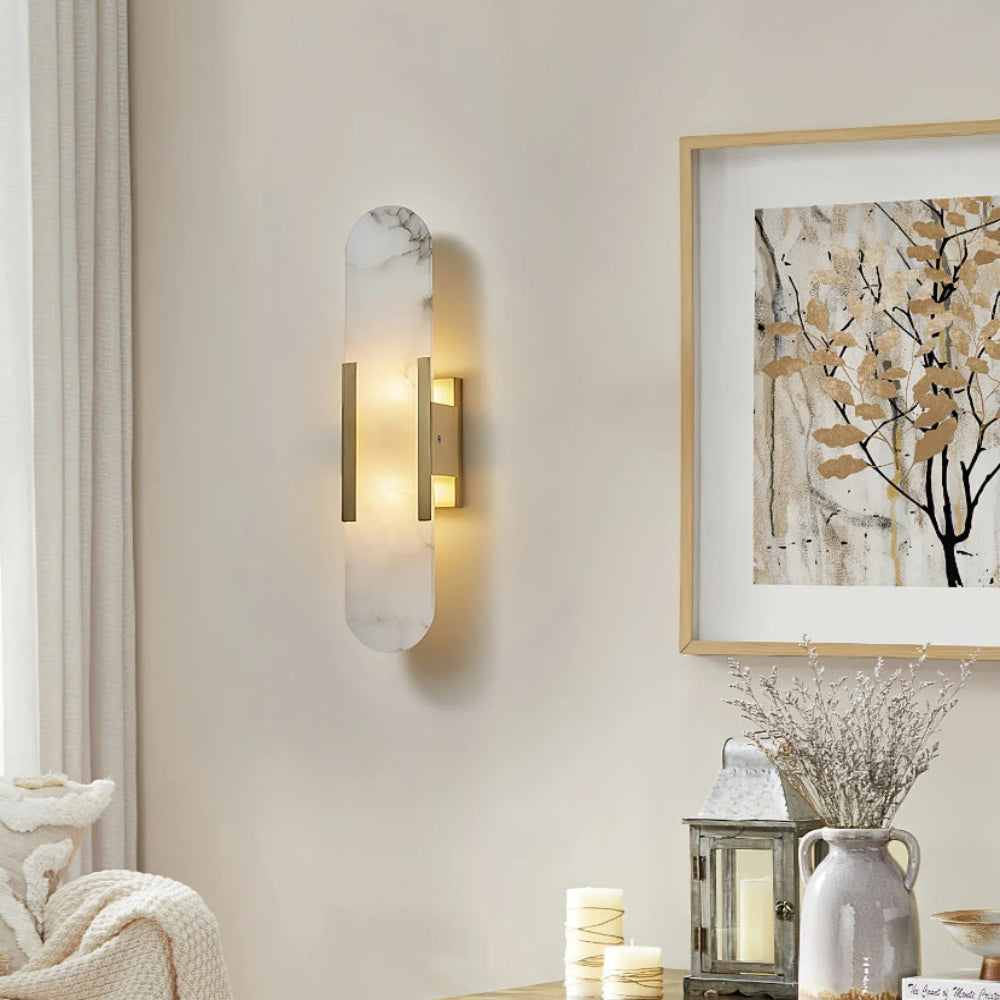 Melange Elongated Alabaster Wall Lamp - Yiarolight