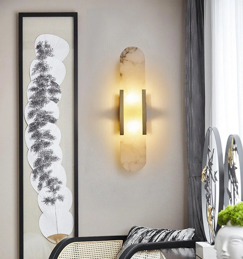 Melange Elongated Alabaster Wall Lamp - Yiarolight