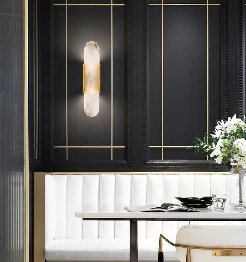 Melange Elongated Alabaster Wall Lamp - Yiarolight