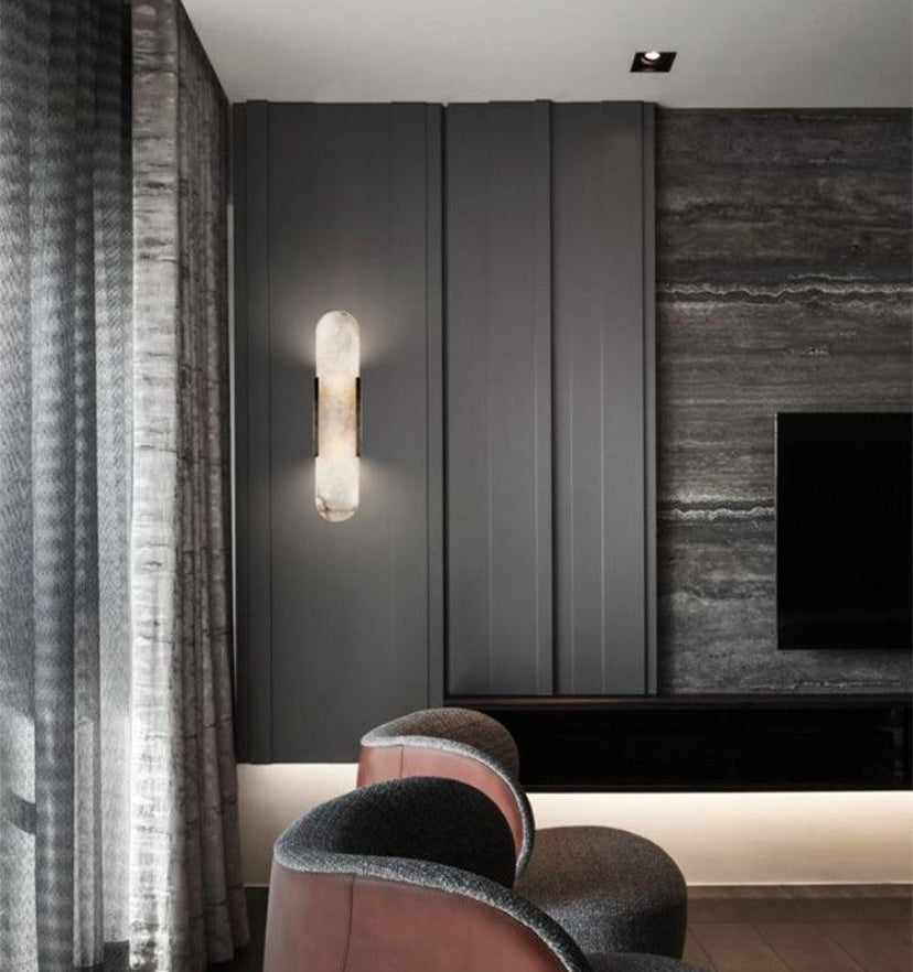 Melange Elongated Alabaster Wall Lamp - Yiarolight